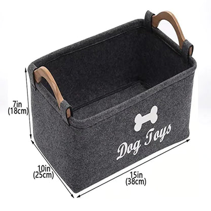 Pet Toys Felt Storage Basket