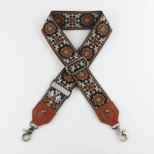 Bandoulière de remplacement rayée et ajustable avec mousqueton (5cm)