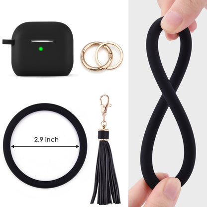 Étui en silicone pour Apple Airpod 3 avec porte-clés