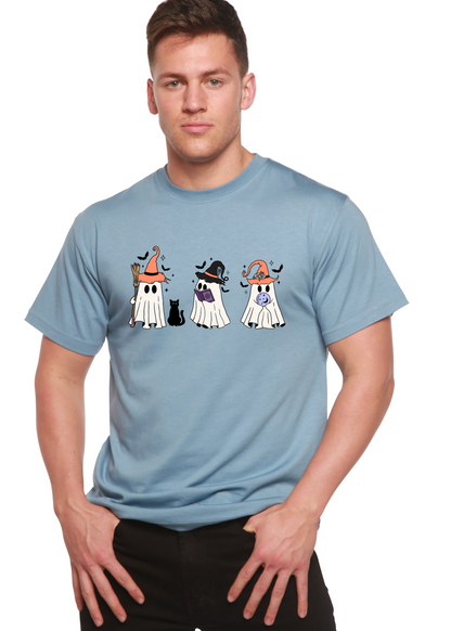Camiseta gráfica de manga corta de bambú-viscosa/algodón orgánico "Halloween Boo" para hombre
