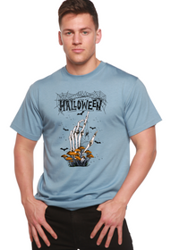 Camiseta gráfica de manga corta de bambú/viscosa y algodón orgánico para hombre - Halloween