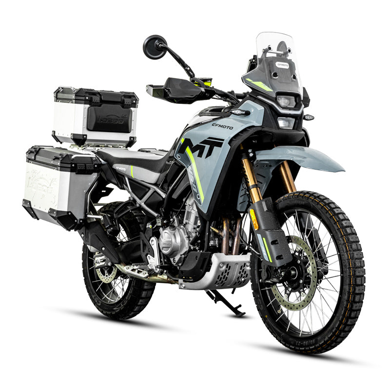 LOBOO Aluminum Side Panniers, Top Case & Mounting Rack System for CFMOTO 450MT (2024-)