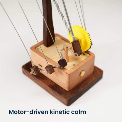 Artisan Wooden Manta Ray Automaton Retro Kinetic Desk Display Sculpture