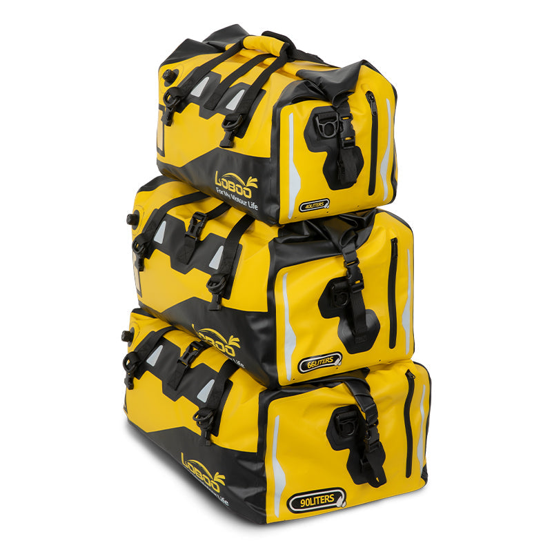 LOBOO Waterproof Motorcycle PVC Tail Bag  Magnetic Closure & Reflective Strips