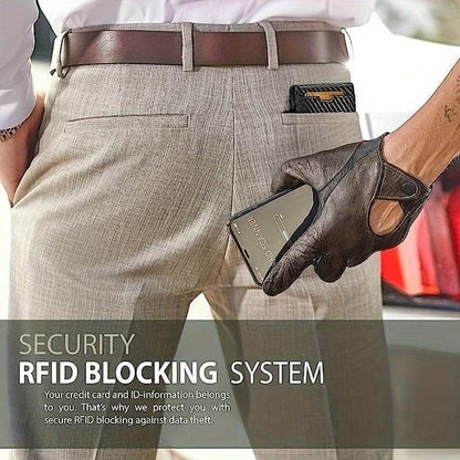 AirTag Slim Wallet with 11 Card Slots for Dad, Husband, Son – RFID Bifold Card Holder Father's Day Gift