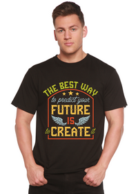 Feture is Create Spun Bamboo® Men's Bamboo Viscose/Organic Cotton Short Sleeve Graphic T-Shirt