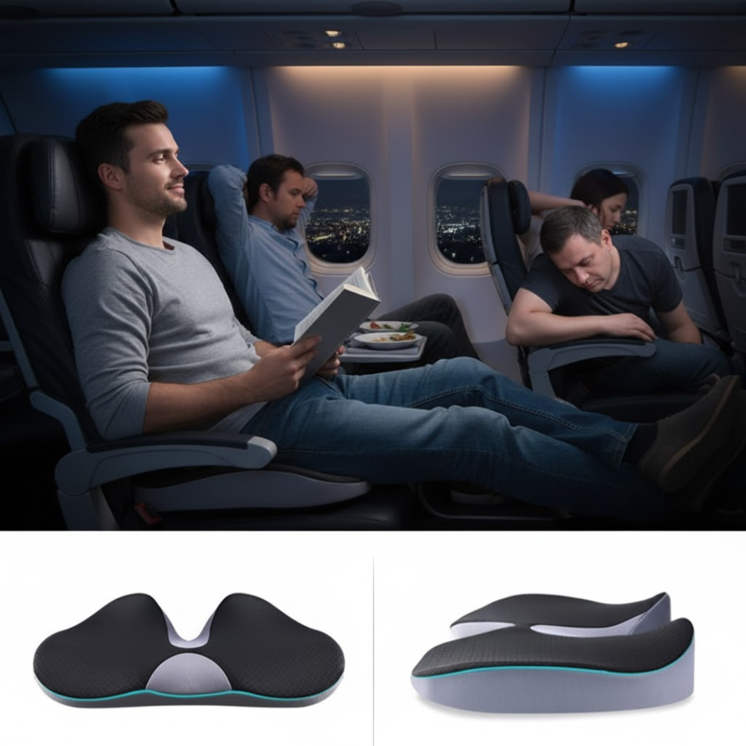 Ergonomic Memory Foam Seat Cushion for Office Chair & Car