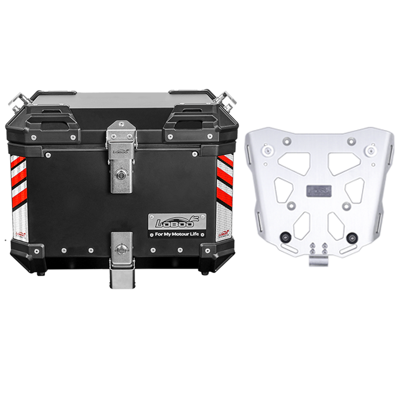 LOBOO Aluminum Side Panniers, Top Case & Mounting Rack System for CFMOTO 800MT (2021-)