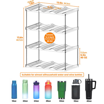 Water Bottle Organizer Rack for Kitchen
