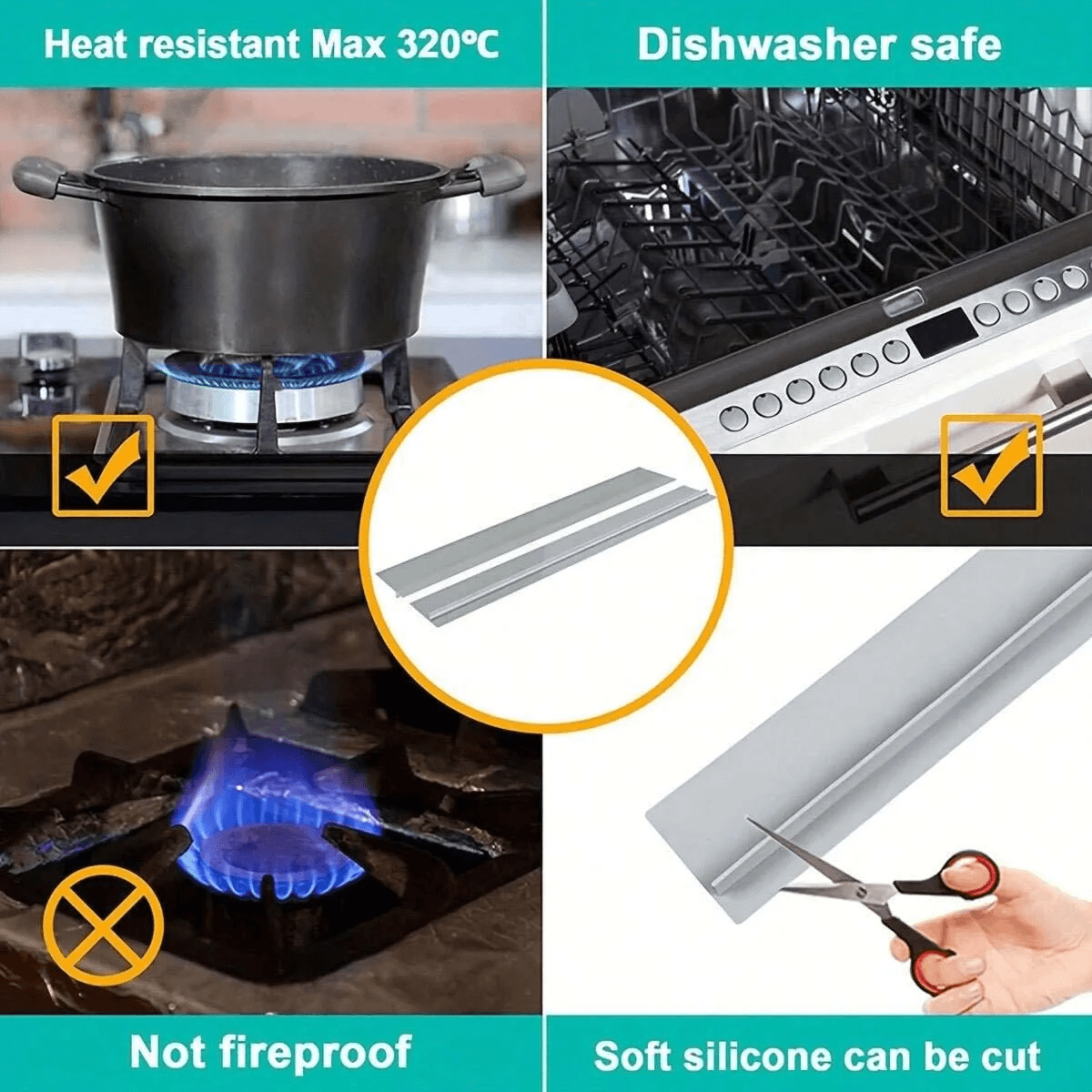 Silicone Gap Filler for Stove & Counter