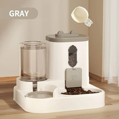2 in 1 Automatic Pet Feeder with Water Dispenser Gravity Dog Cat Food Bowl