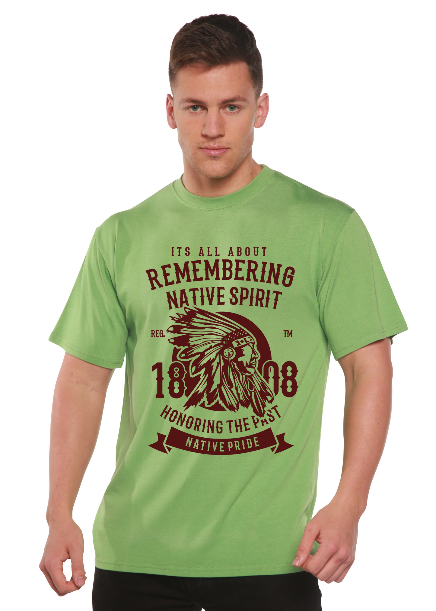 Nous nous souvenons du T-shirt graphique à manches courtes en viscose de bambou et coton biologique pour homme Spun Bamboo®