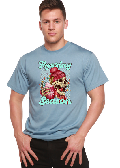 T-shirt graphique unisexe à manches courtes en bambou-viscose/coton biologique Freezing Season