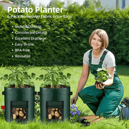 5 PCS Vegetable Grow Bag Planting Bags