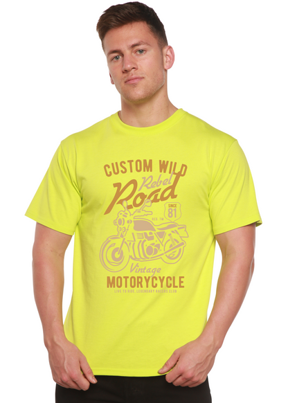 T-shirt graphique à manches courtes Custom Wild pour homme en bambou, viscose et coton biologique