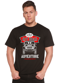 T-shirt graphique Off Road Spun Bamboo® à manches courtes en viscose de bambou/coton biologique pour homme