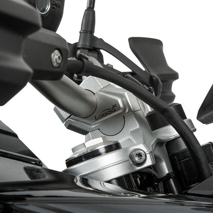 LOBOO Handlebar Risers for BMW F750GS / F850GS / F850GS Adventure / F900GS Adventure (2021-on) – CNC Aluminum 0.75 in Rise / 0.98 in Setback, Silver Anodized Finish