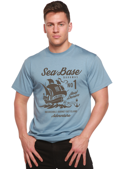 T-shirt à manches courtes Sea Base Spun Bamboo® en viscose de bambou/coton biologique pour homme avec motif graphique