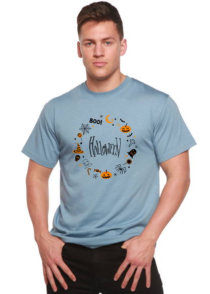 Camiseta gráfica de manga corta de bambú/algodón orgánico Bool Halloween para hombre