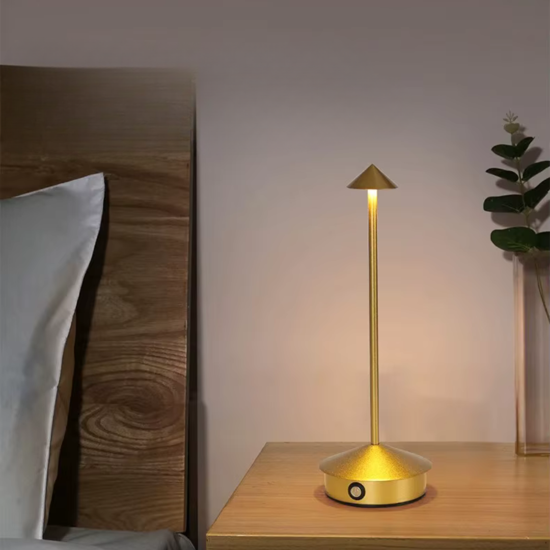 Aluminium LED Table Lamp with Touch Dimming | Rechargeable Cordless Lighting