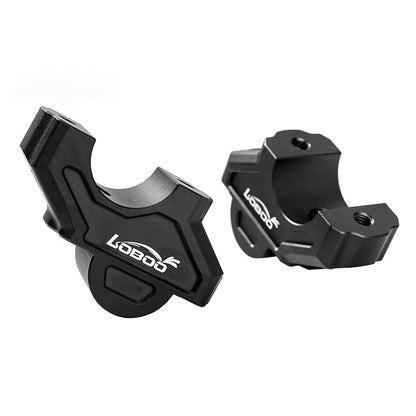 LOBOO Handlebar Risers for Harley-Davidson Pan America 1250 / 1250 Special (2021-on) – CNC Aluminum 0.31 in Rise / 0.71 in Setback, Black Anodized Finish