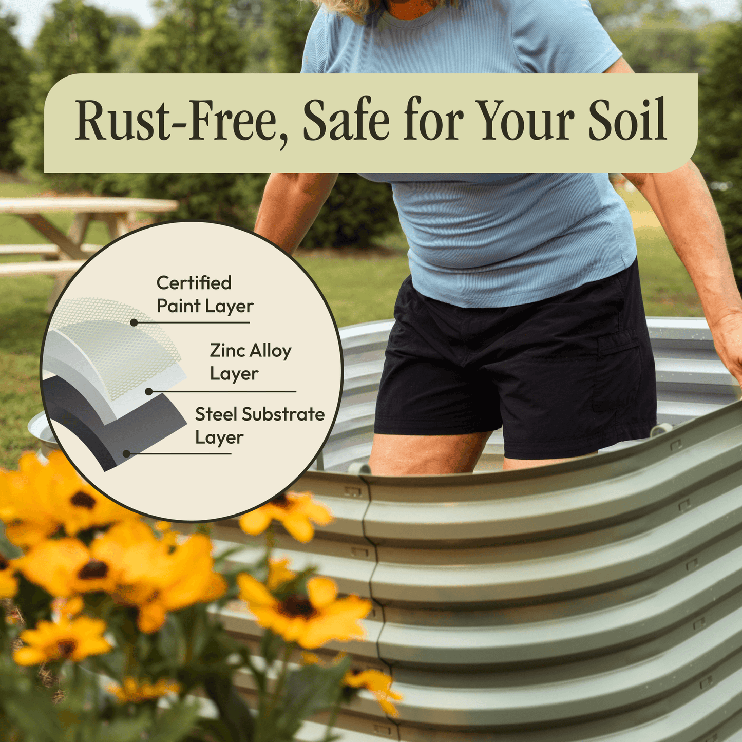 Gro-Rite Premium Metal Raised Garden Bed Kit