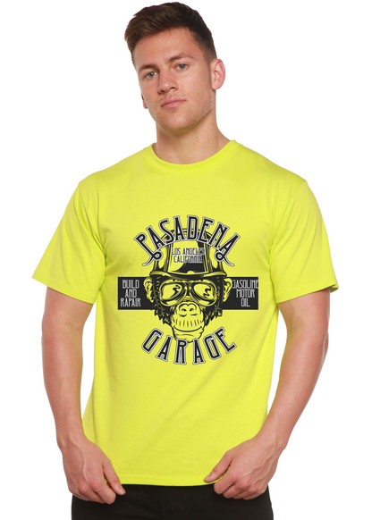 Camiseta Gráfica de Manga Corta de Viscosa de Bambú/Algodón Orgánico para Hombre Pasadena Garage