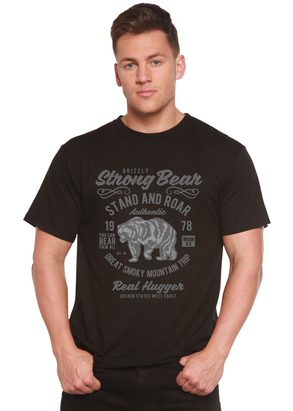 T-shirt graphique Strong Bear en bambou/coton bio à manches courtes pour homme