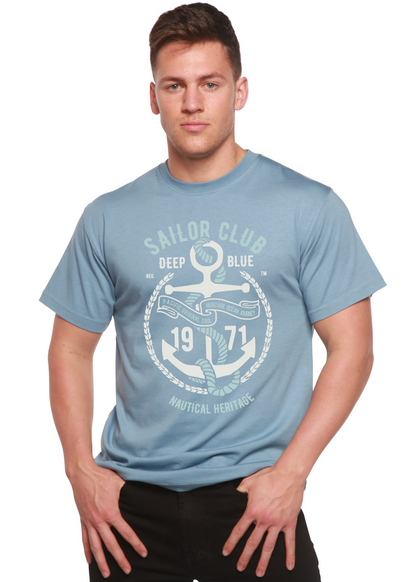 Camiseta Gráfica de Manga Corta de Bambú Viscosa/Algodón Orgánico Spun Bamboo® para Hombre de Sailor Club