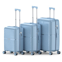 Nazhura 3-Piece Hardside Luggage Set - Light Blue