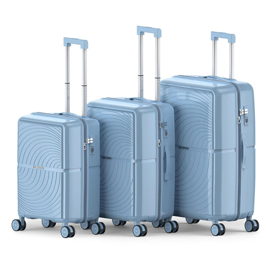 Nazhura 3-Piece Hardside Luggage Set - Light Blue