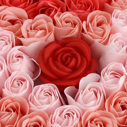 Gradient LED Heart-Shaped Soap Rose Gift Box – Romantic Flower Gift for Valentine's Day, Birthdays & Special Occasions