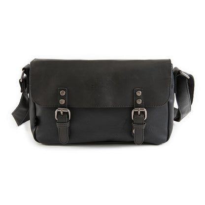 Korean Men's PU Leather Retro Flip Literary Shoulder Bag