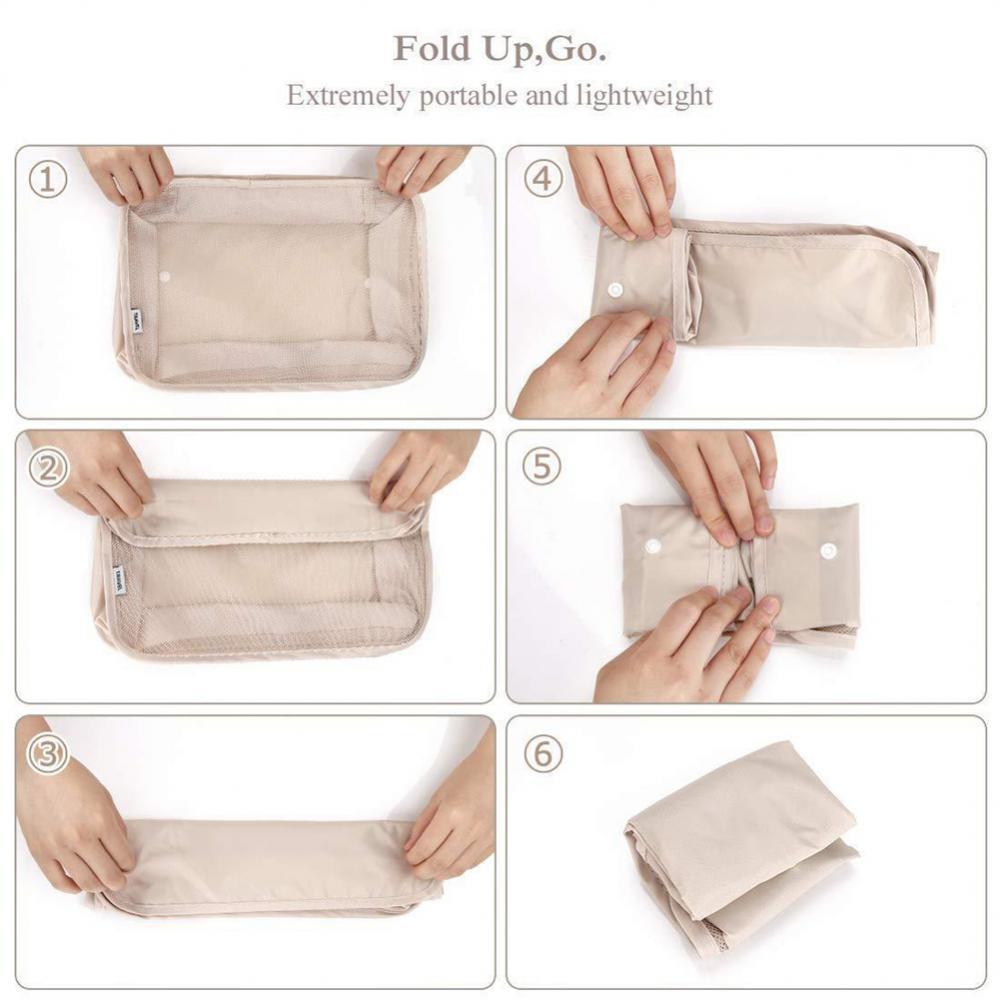 Lot de 8 sacs de rangement pour bagages, organisateurs de voyage pour vêtements, sous-vêtements et chaussures, cubes d'emballage