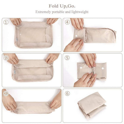 Lot de 8 sacs de rangement pour bagages, organisateurs de voyage pour vêtements, sous-vêtements et chaussures, cubes d'emballage