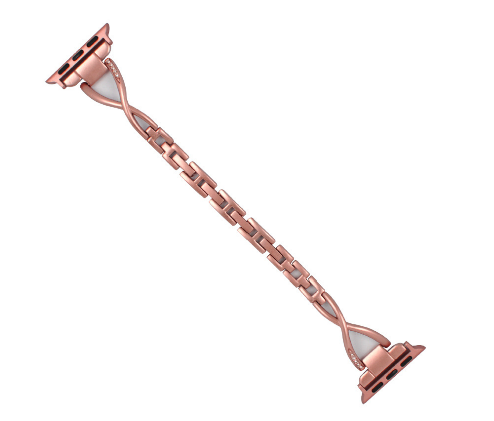 X-Shape Stainless Steel Apple Watch Band – Luxury Metal Strap for All Series