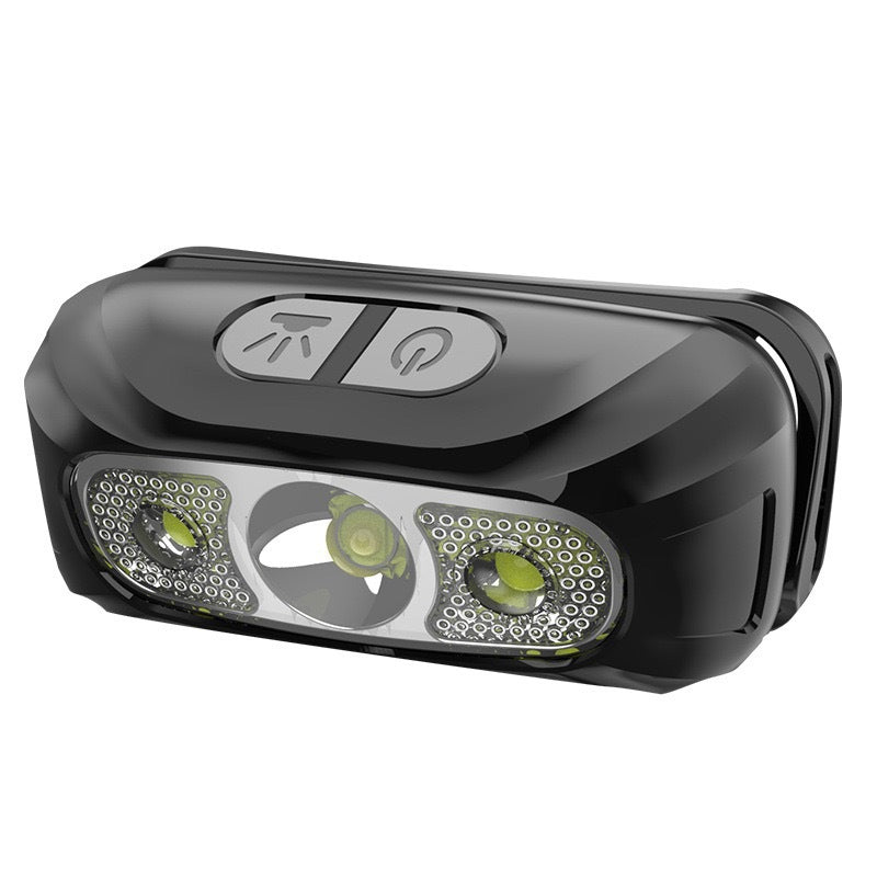 Lithium Battery LED Headlamp – Rechargeable Motion Sensor Headlight for Outdoor Sports, Camping & Running
