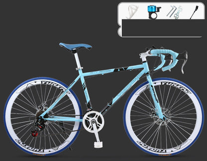 Road Race Variable Speed Solid Tire Double Disc Brake Bicycle