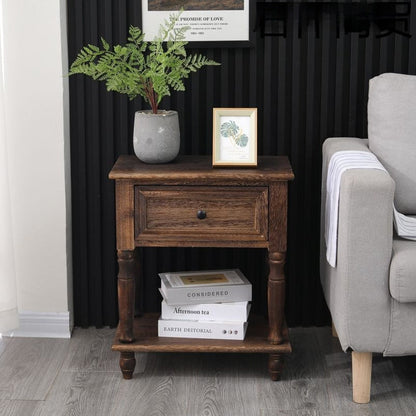 Bedside Table Small American Solid Wood Walnut Modern Minimalist