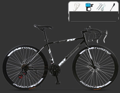 Road Race Variable Speed Solid Tire Double Disc Brake Bicycle