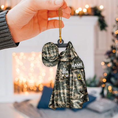 Personalized Veteran Soldier Backpack Charm – Acrylic Pendant