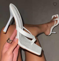 Women's Plus Size Stiletto Slipper High Heel Sandals
