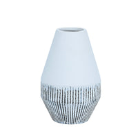 Ceramic Vase White Simple Striped Handicraft Decoration Home Living Room Desktop