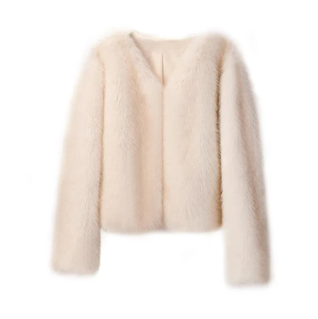 Abrigo corto de piel sintética – Chaqueta lujosa y esponjosa para mujer | Declaración de moda de invierno