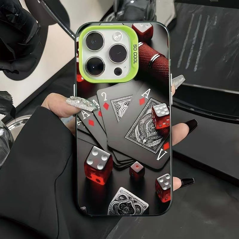 Card & Dice Creative Hard iPhone Case – Shockproof PC Cover | iPhone 7–16