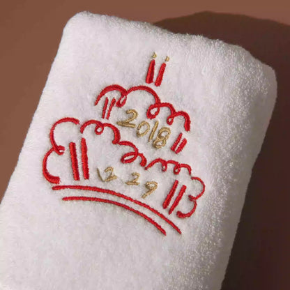Bordado Creativo Regalo Toalla Personalizada Algodón Nombre Cumpleaños DIY