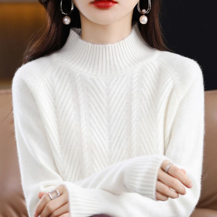 Half Turtleneck Thick Loose Pullover Sweater