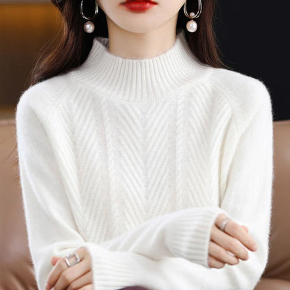 Half Turtleneck Thick Loose Pullover Sweater