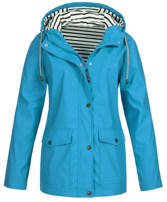 Blue Windbreaker Mountaineering Jacket – Cozy & Warm Interior, Lightweight All-Weather Protection