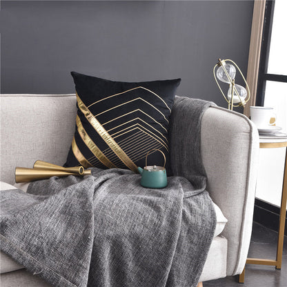 Light Luxury American Style Pillow Patch Leather Embroidered Cushion Sofa Cushion